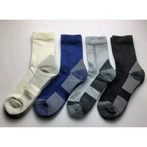 Merino Wool Blend Athletic Crew Socks Lot Of 4 Pairs Size M 7-9.5